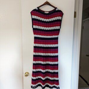 Boden Midi Knit Opal Dress, Multi-Color Stripes, Size 10